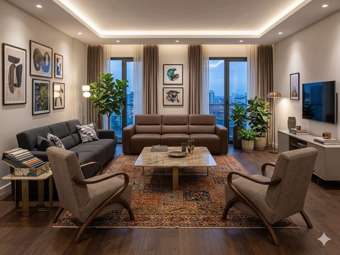 Salon oturma grubu koltuk döşeme ve ahşap kolçaklı berjer yenileme